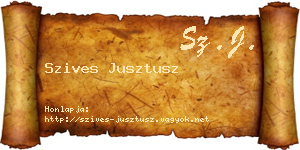 Szives Jusztusz névjegykártya